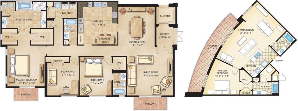 Custom floor plan artist for real estate developments. I can make all your floor lans look fantastic.